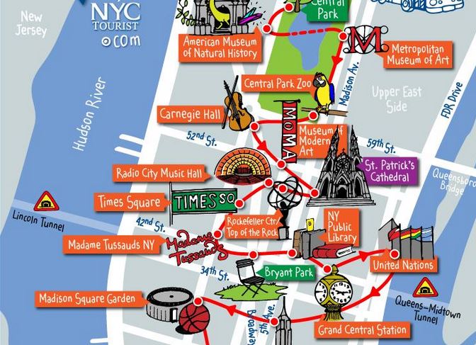 map out nyc trip